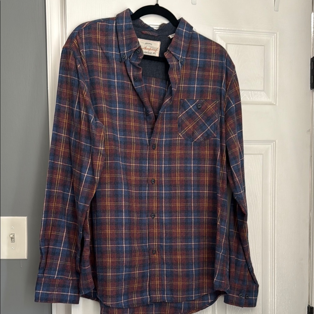Plaid Button-Up Shirt